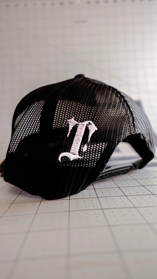 Walk by Faith Trucker Hat - Black and Crème